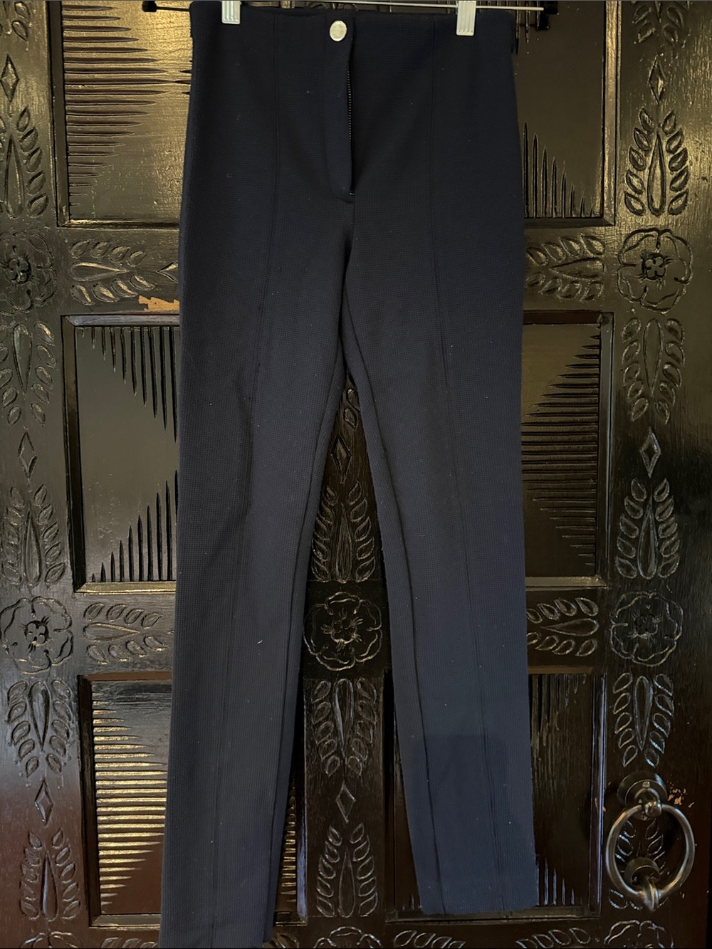 Theory Navy Straight-Leg Pants